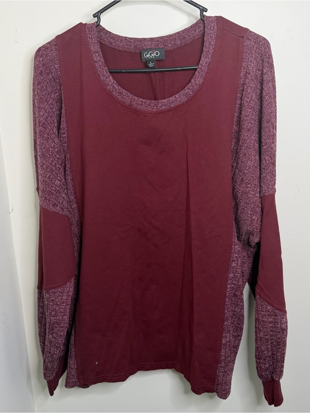 GIGIO Maroon Crewneck Pullover